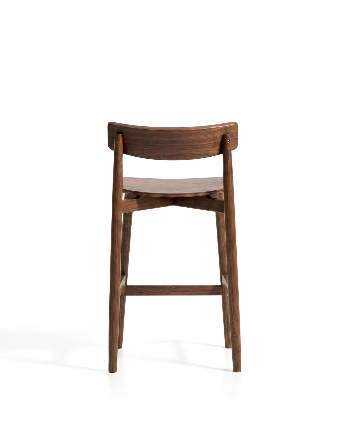 Kave Home Evera barkruk H66 Brown met rugleuning