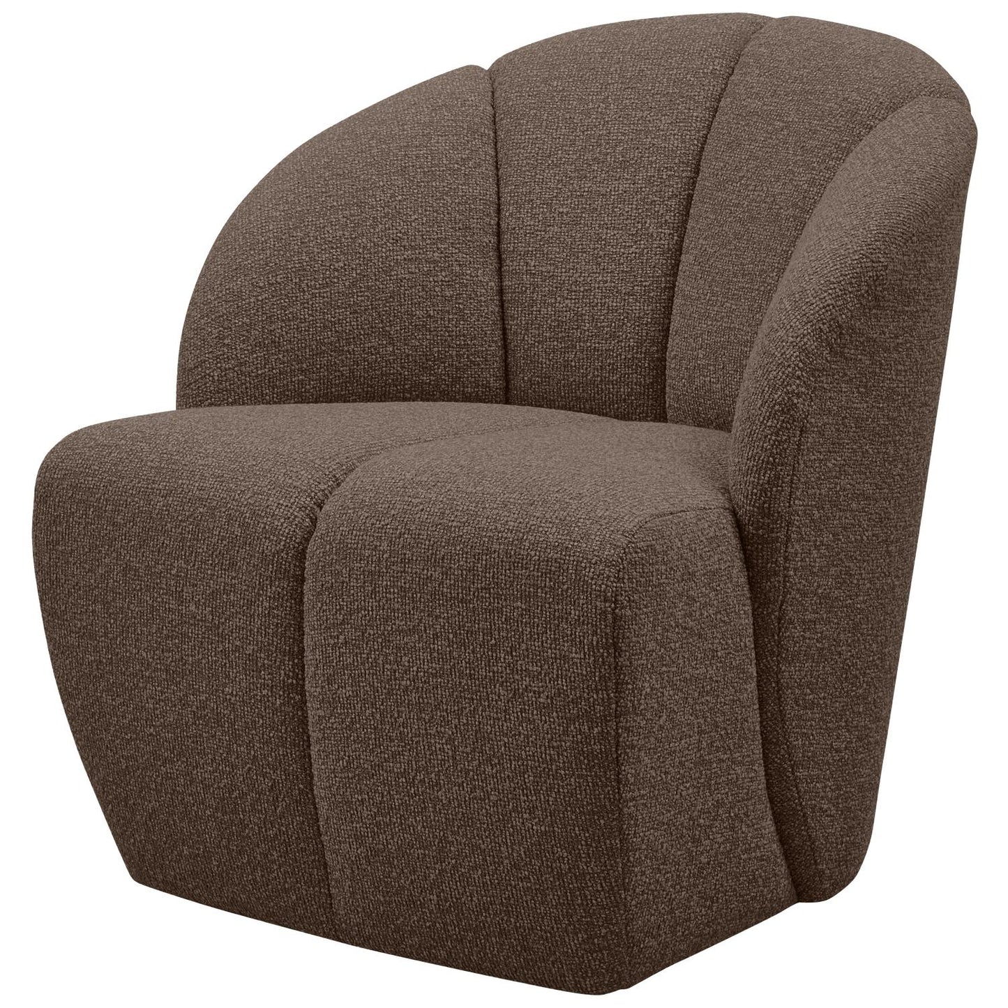 WOOOD Mojo draaifauteuil bouclé bruin melange