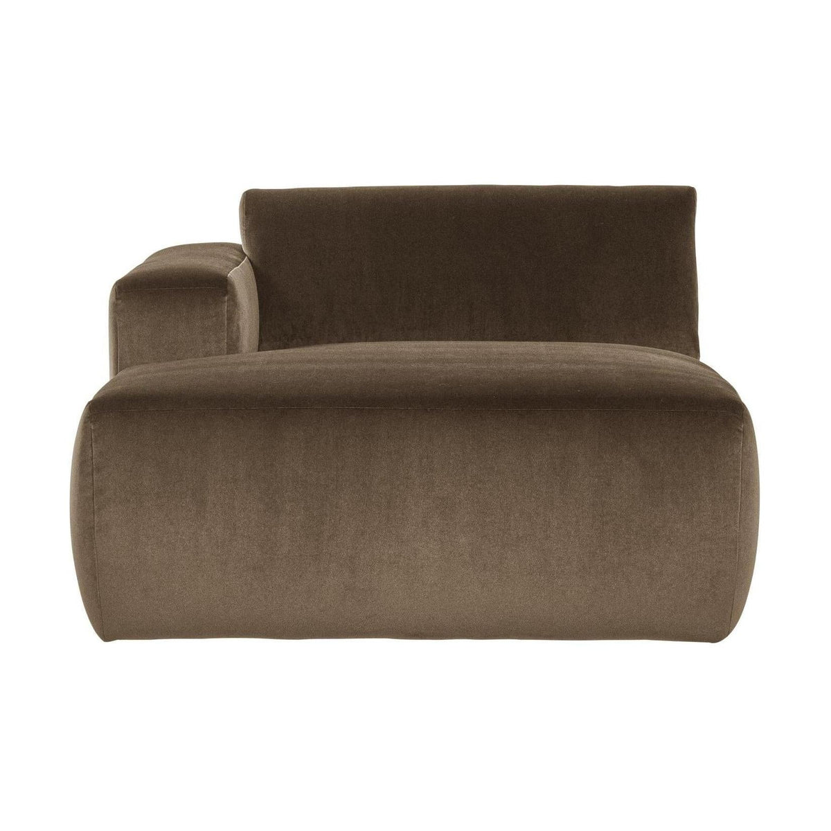 WOOOD Mojo Base chaise longue bank arm links velvet Taupe