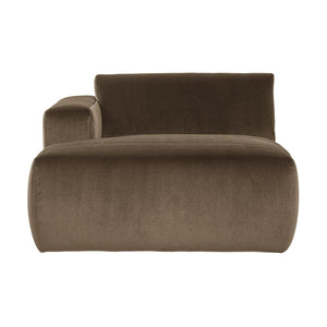 WOOOD Mojo Base chaise longue bank arm links velvet Taupe