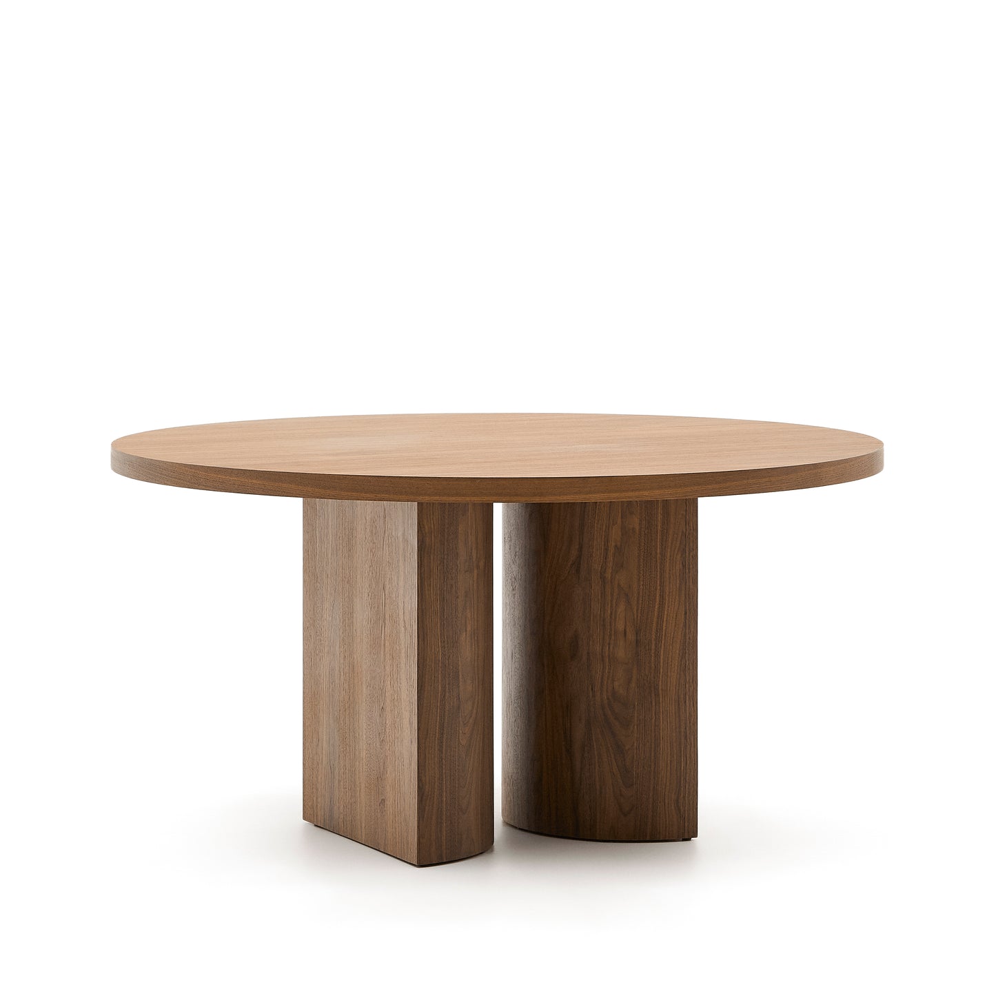 Kave Home Nealy eettafel Ø150 cm Walnoot