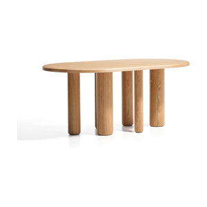 Kave Home Mailen eettafel ovaal 180x105 cm Naturel