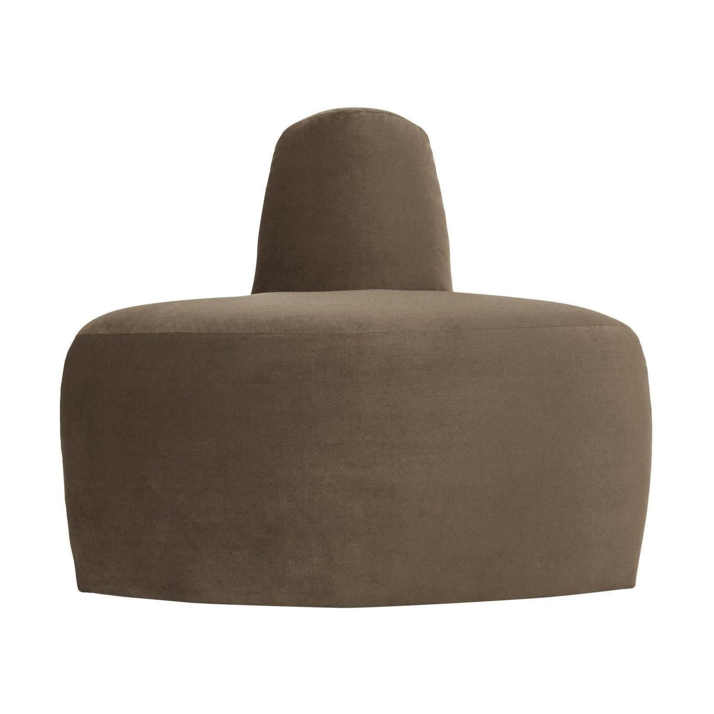 WOOOD Mojo Base eetbank hoek rond rugleuning velvet Taupe
