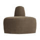 WOOOD Mojo Base eetbank hoek rond rugleuning velvet Taupe
