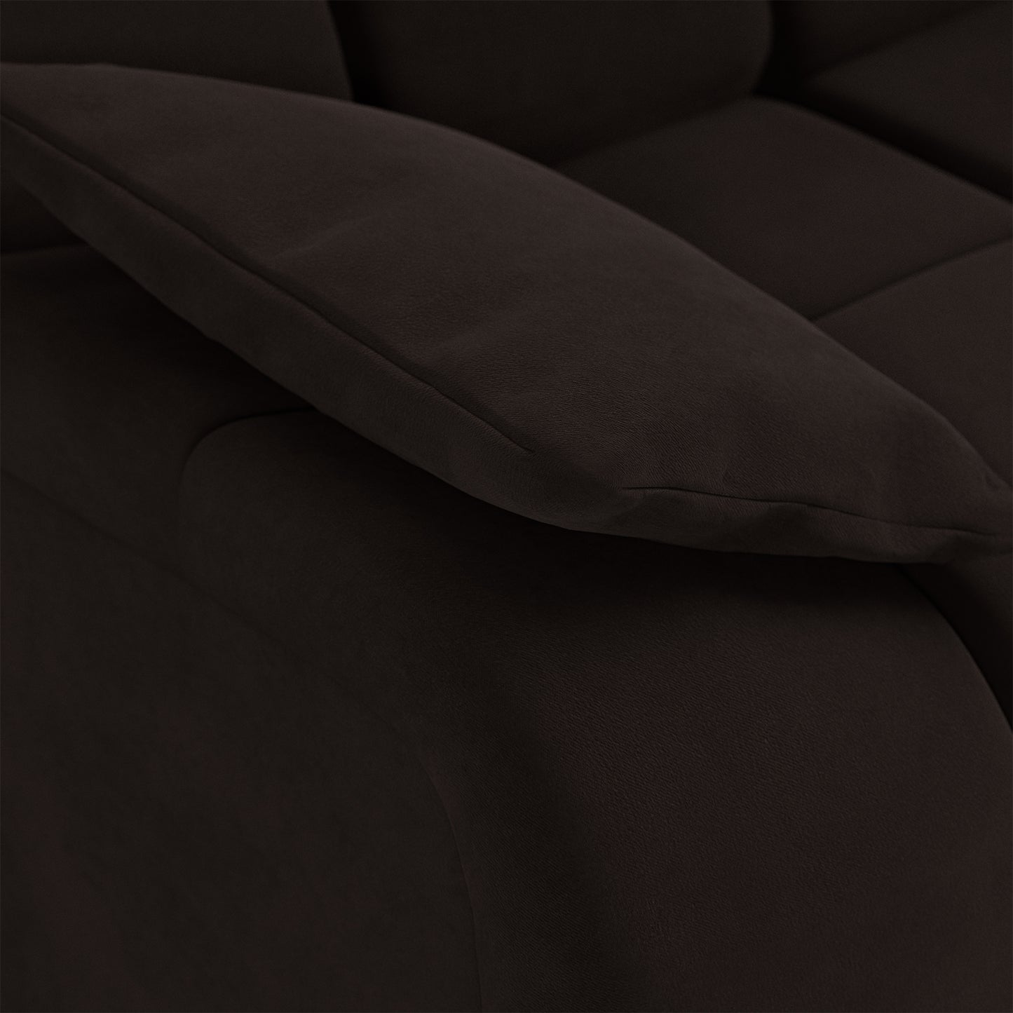 HKliving Wave bank left low arm Royal Velvet Espresso