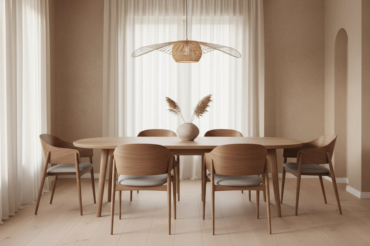 HelloChair HC304 Yura eetkamerstoel Ines 03 Fog eiken monaco