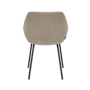 HelloChair HC03 Rave eetkamerstoel Breeze Zand vierpoot zwart