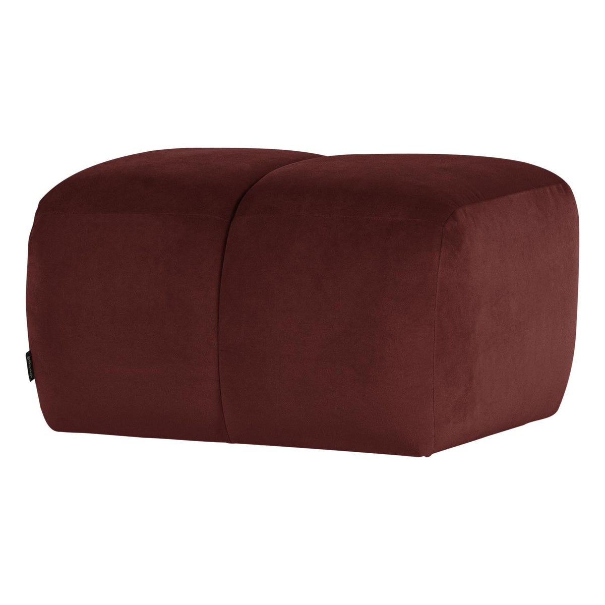 WOOOD Mojo poef velvet Kastanjebruin