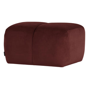 WOOOD Mojo poef velvet Kastanjebruin