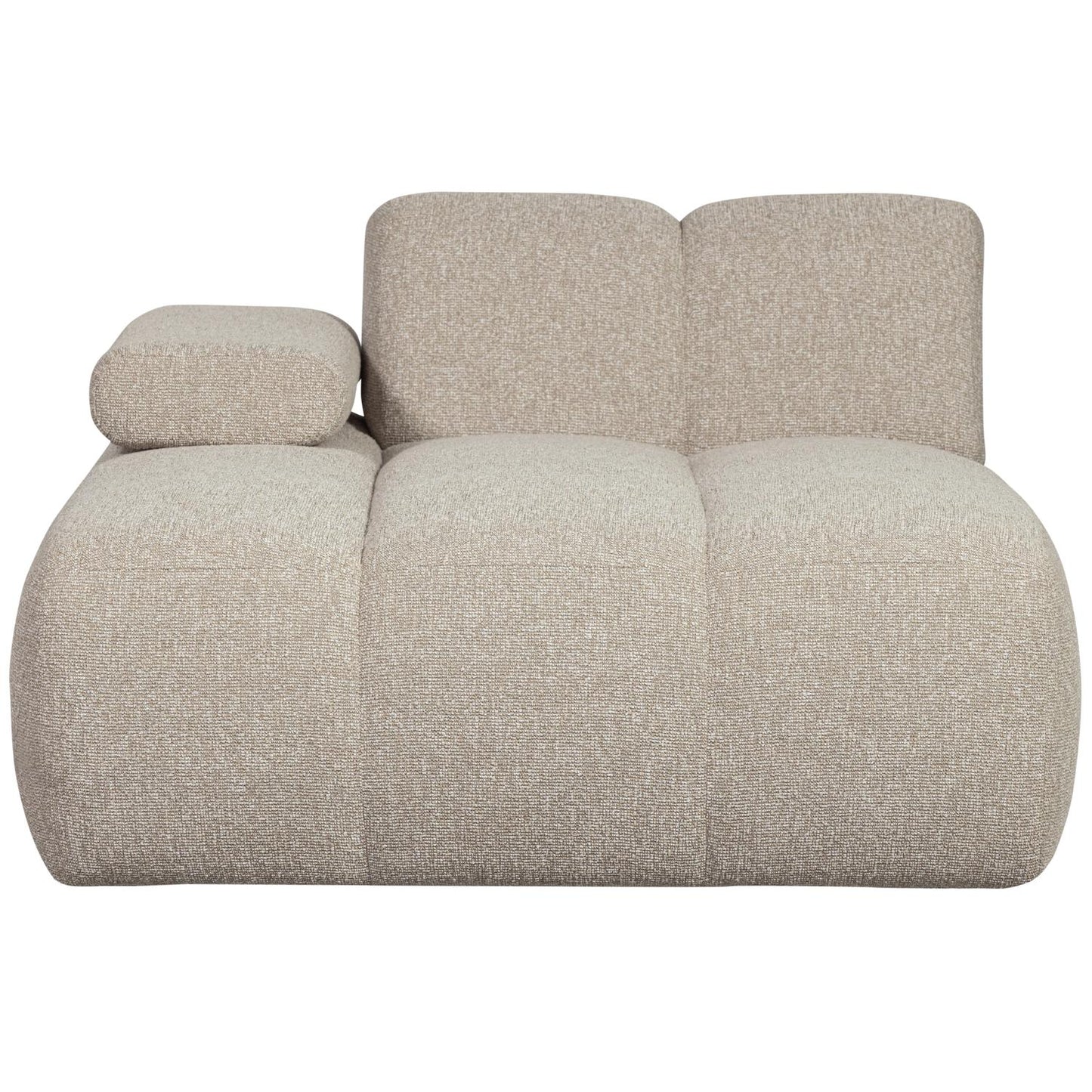 WOOOD Mojo chaise longue bank arm links bouclé Beige Melange