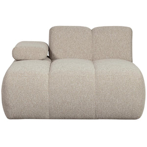 WOOOD Mojo chaise longue bank arm links bouclé Beige Melange