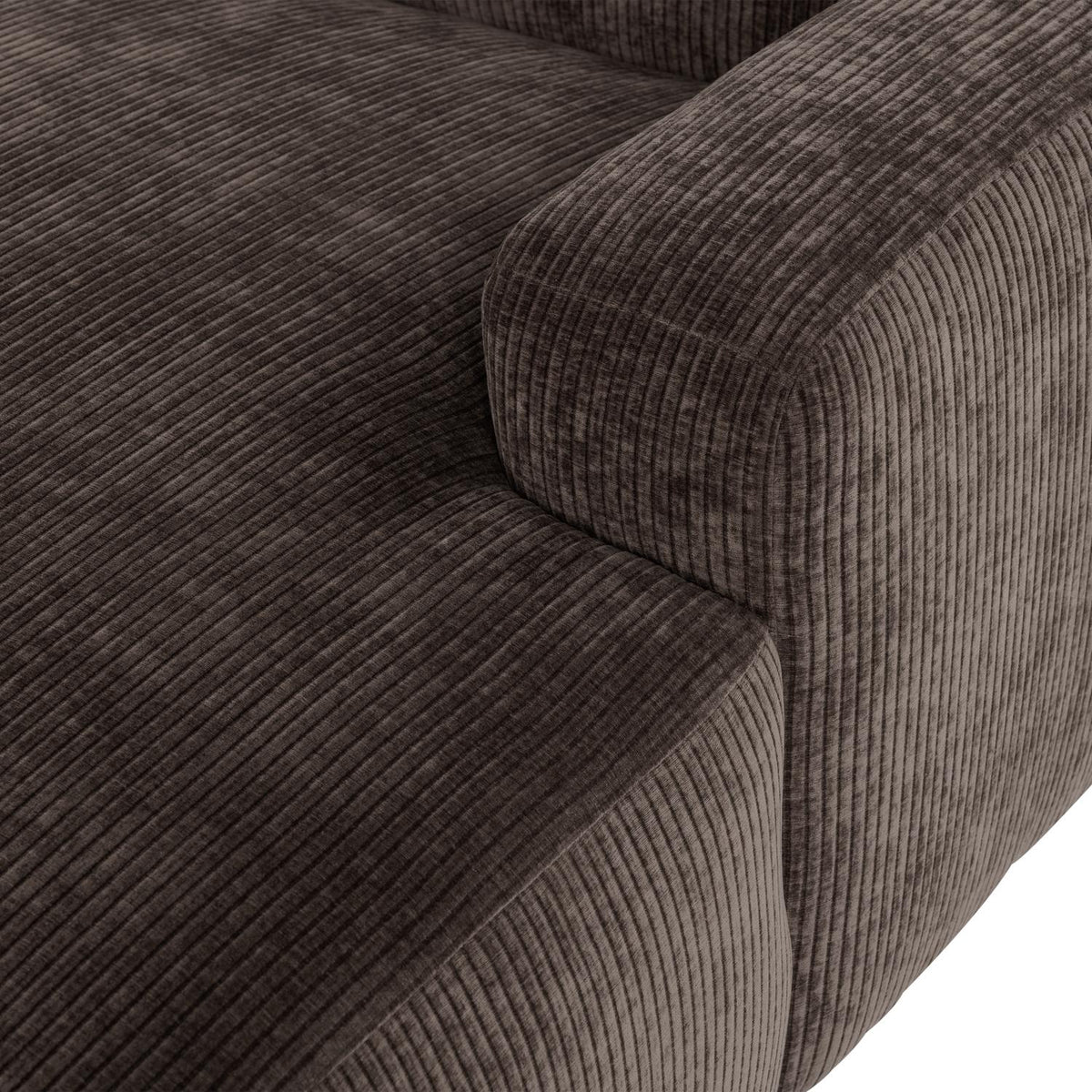 WOOOD Mojo Base chaise longue bank arm rechts rib Bruin