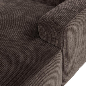 WOOOD Mojo Base chaise longue bank arm rechts rib Bruin