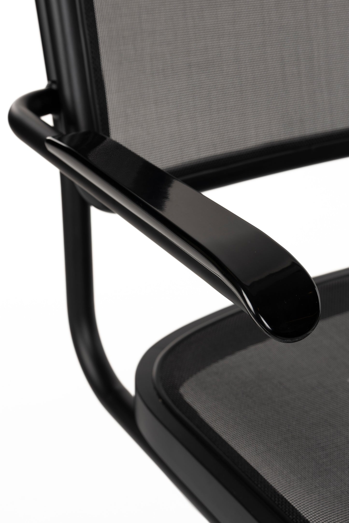 Dutchbone Carree eetkamerstoel met arm Zwart