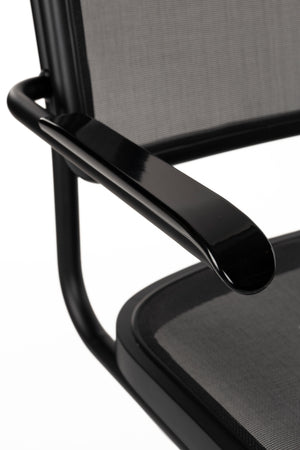 Dutchbone Carree eetkamerstoel met arm Zwart