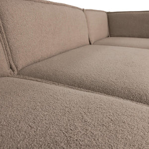 WOOOD Manu 3-zitsbank chaise longue rechts Taupe