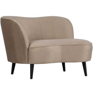 WOOOD Sara lounge fauteuil links velvet Khaki