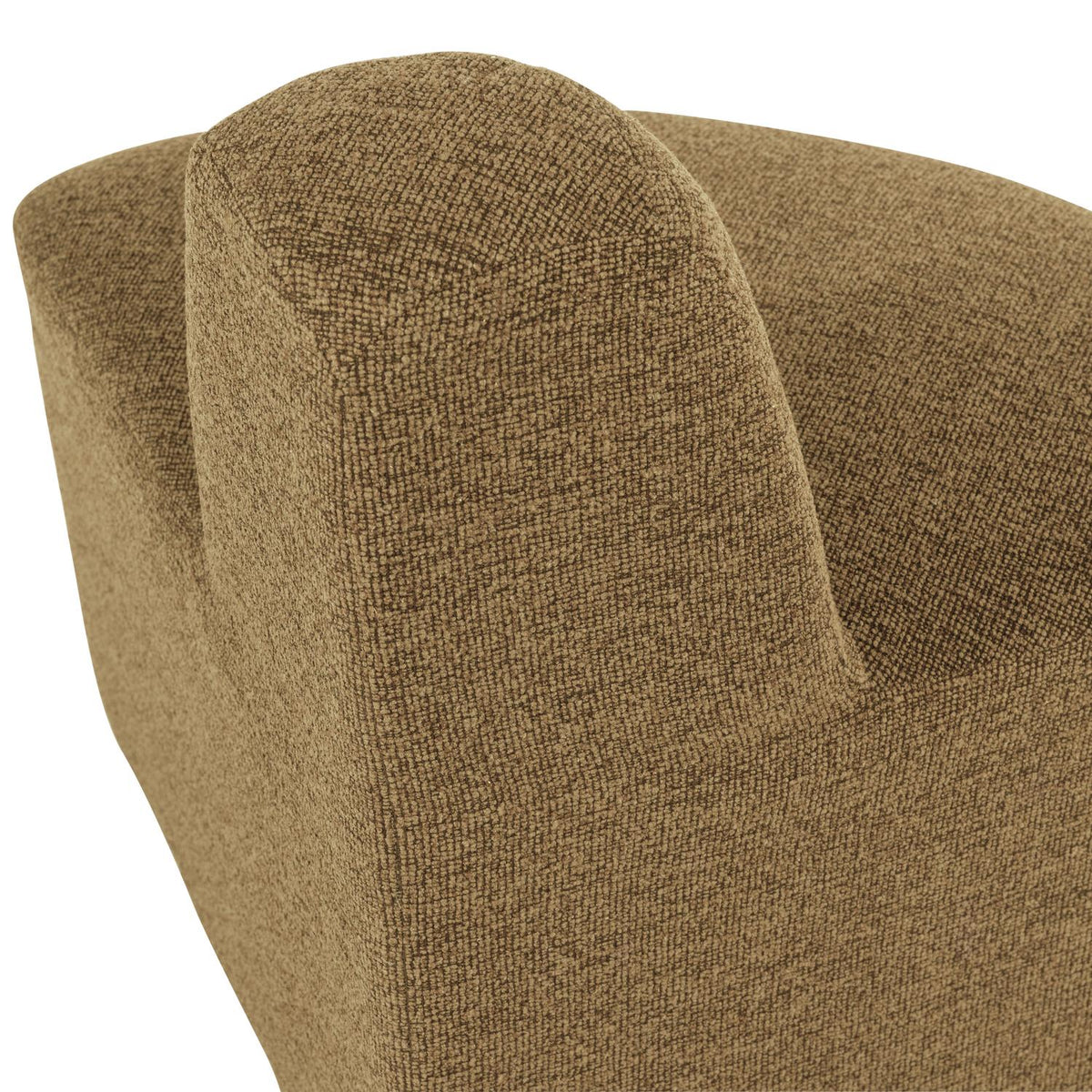WOOOD Mojo Base eetbank hoek rond bouclé Geel/Bruin