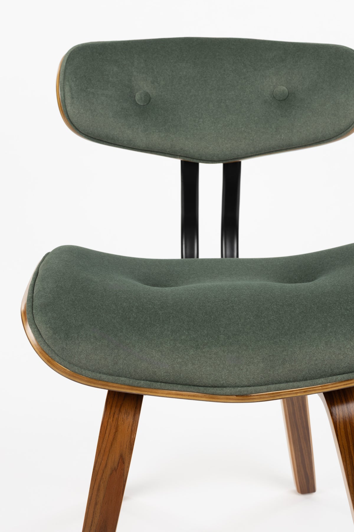 Dutchbone Blackwood eetkamerstoel Walnut/Green