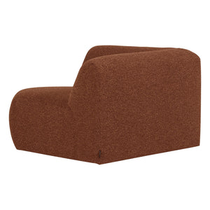 WOOOD Mojo Base bank hoekelement recht bouclé Roestbruin Melange