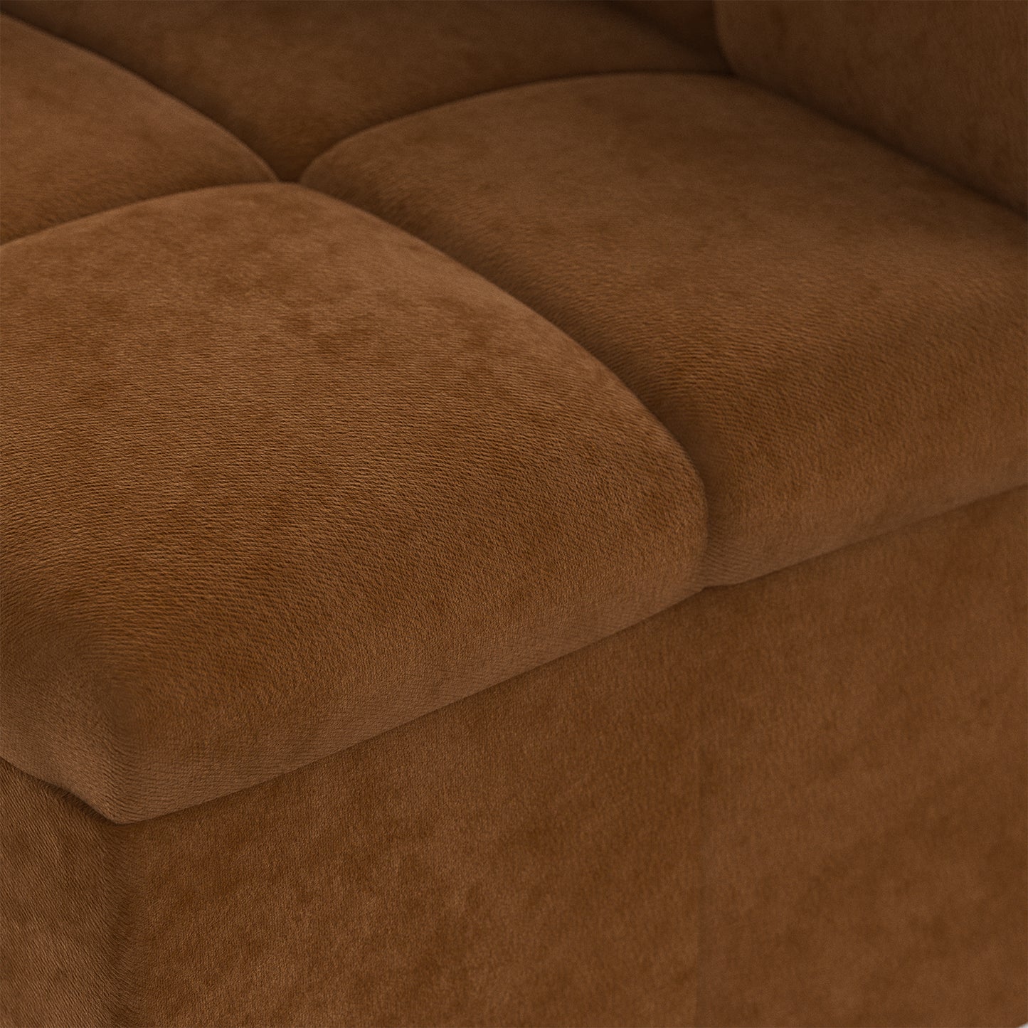HKliving Wave bank corner Royal Velvet Caramel