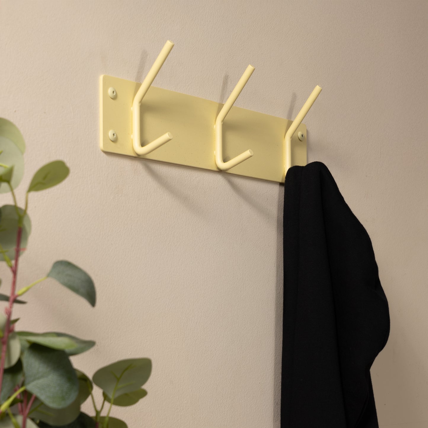 Spinder Design Fusion 3 wandkapstok Butter Yellow