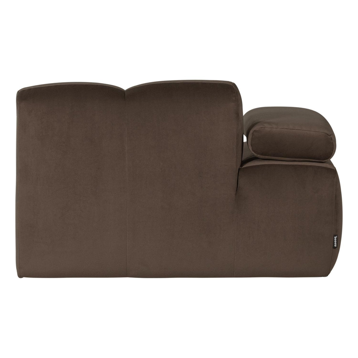 WOOOD Mojo 1-zits bank arm links velvet Bruin