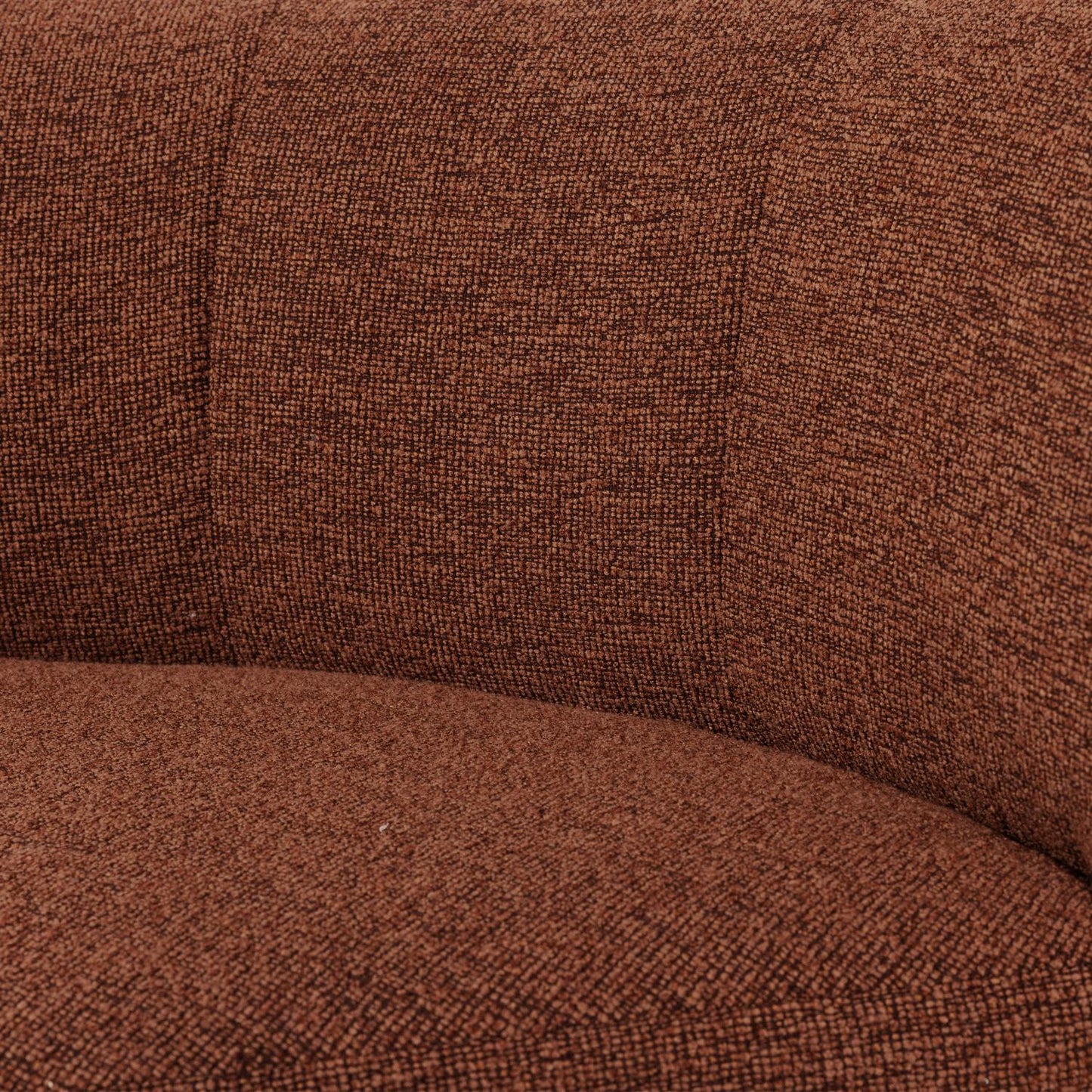 WOOOD Mojo Base eetbank hoek met rugleuning bouclé Roestbruin