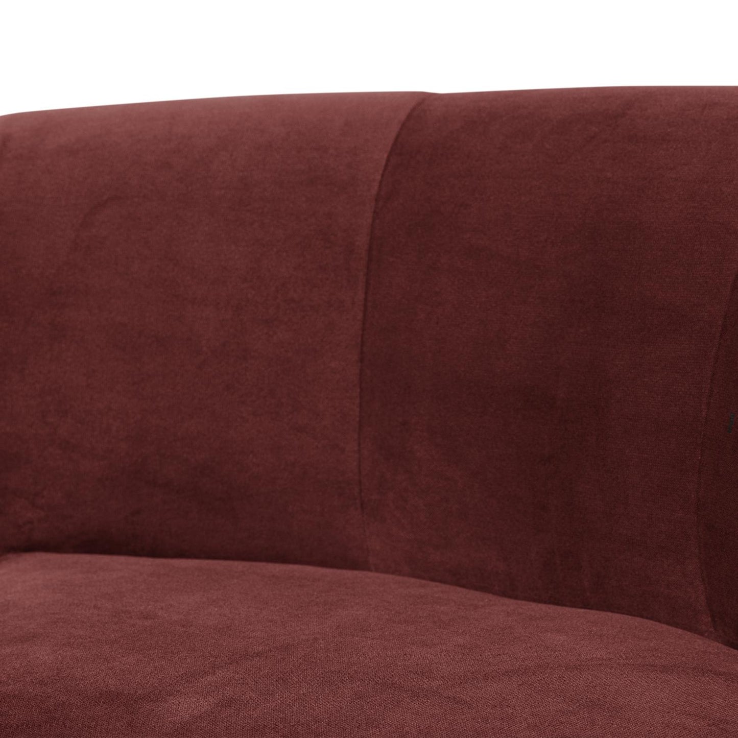 WOOOD Mojo Base eetbank hoek met rugleuning velvet Kastanjebruin