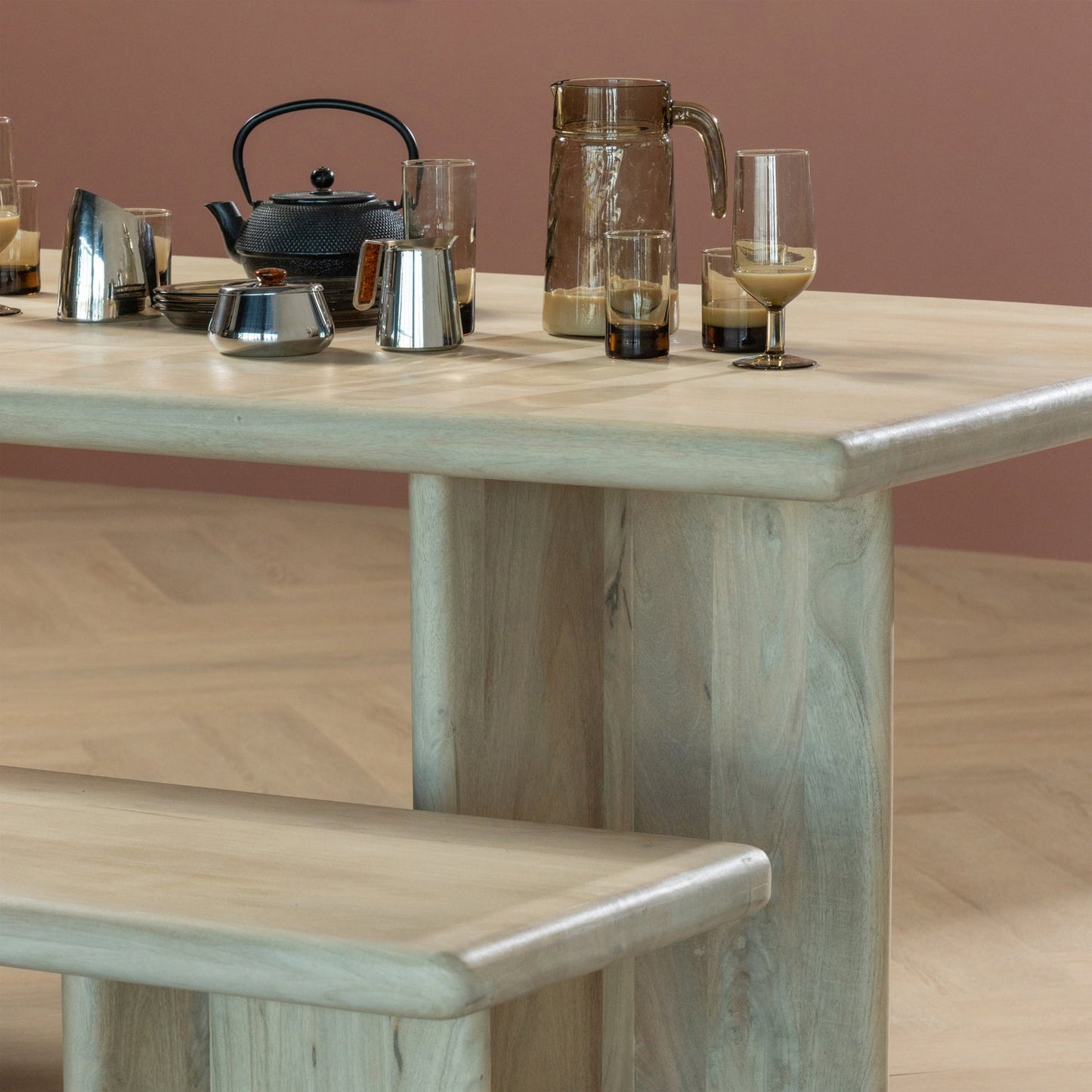 WOOOD Ato eetkamerbank 220 cm Naturel