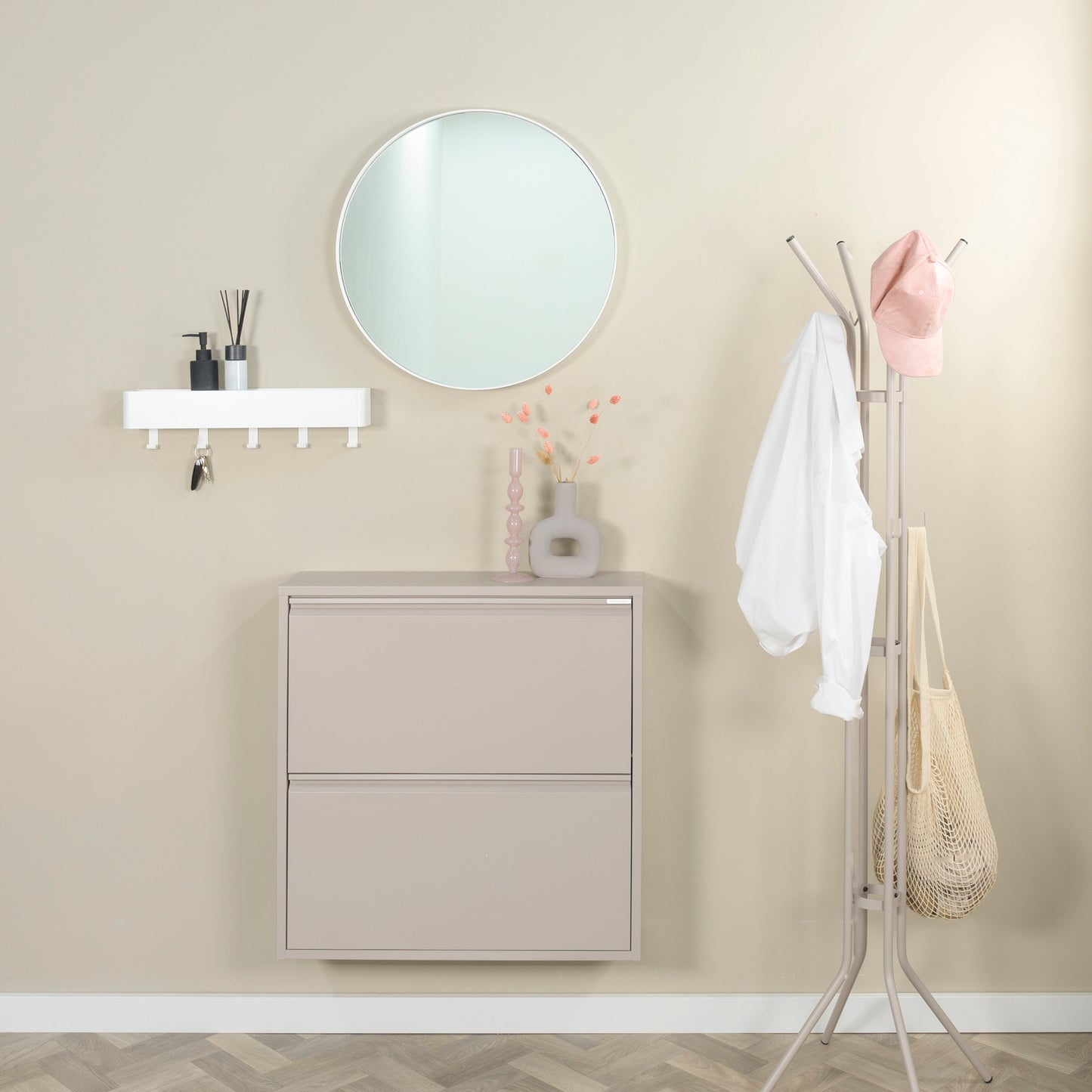 Spinder Design Billy 2 schoenenkast Silky Taupe