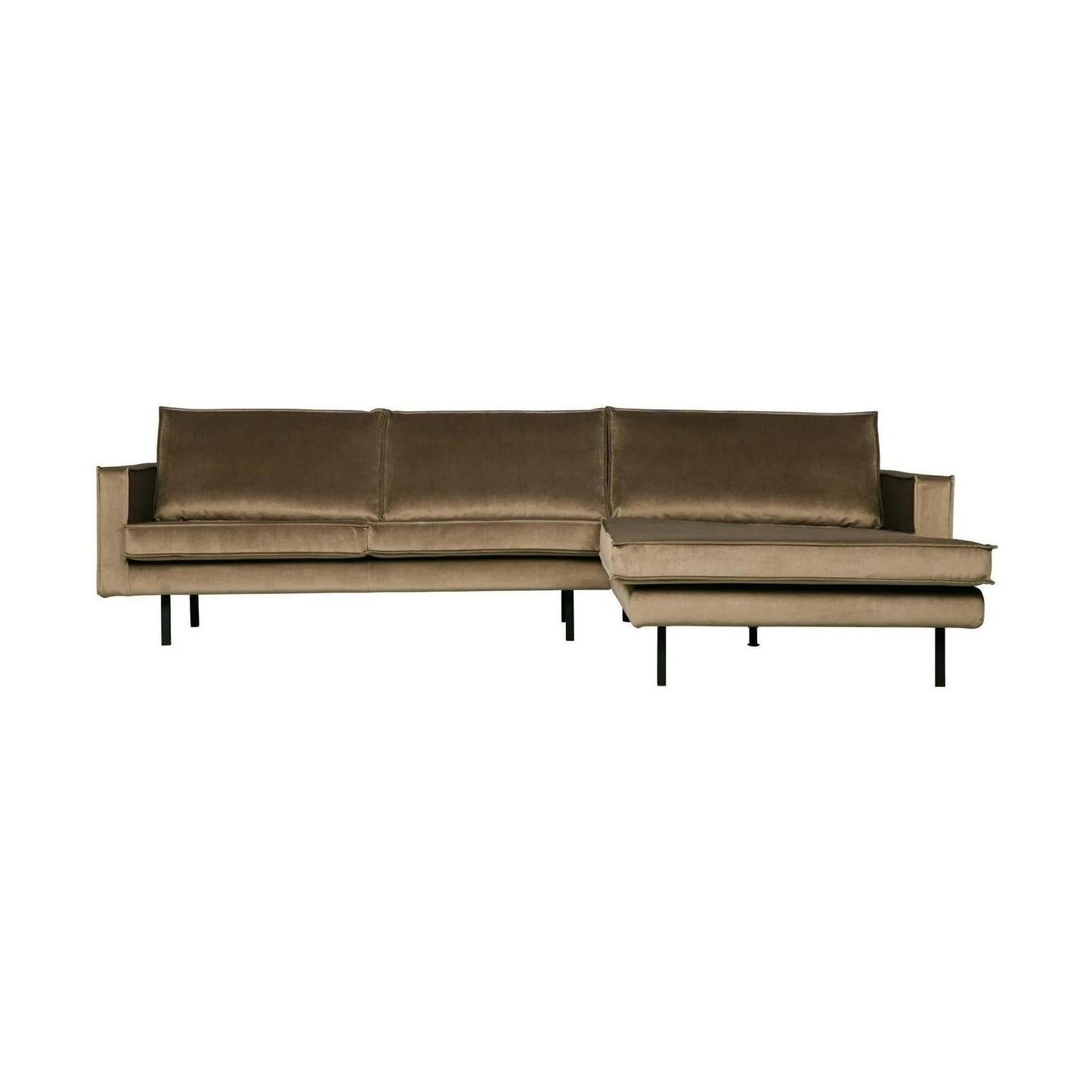 WOOOD Rodeo bank chaise longue rechts velvet Taupe