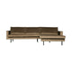 WOOOD Rodeo bank chaise longue rechts velvet Taupe
