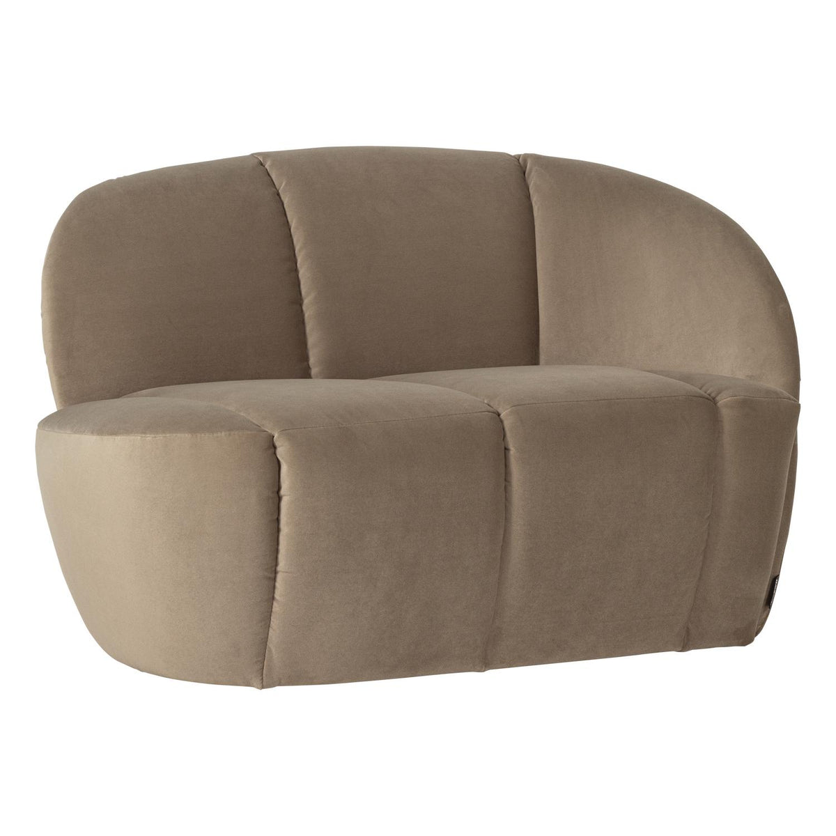WOOOD Mojo 2-zits bankje arm rechts velvet Khaki