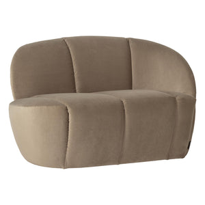 WOOOD Mojo 2-zits bankje arm rechts velvet Khaki