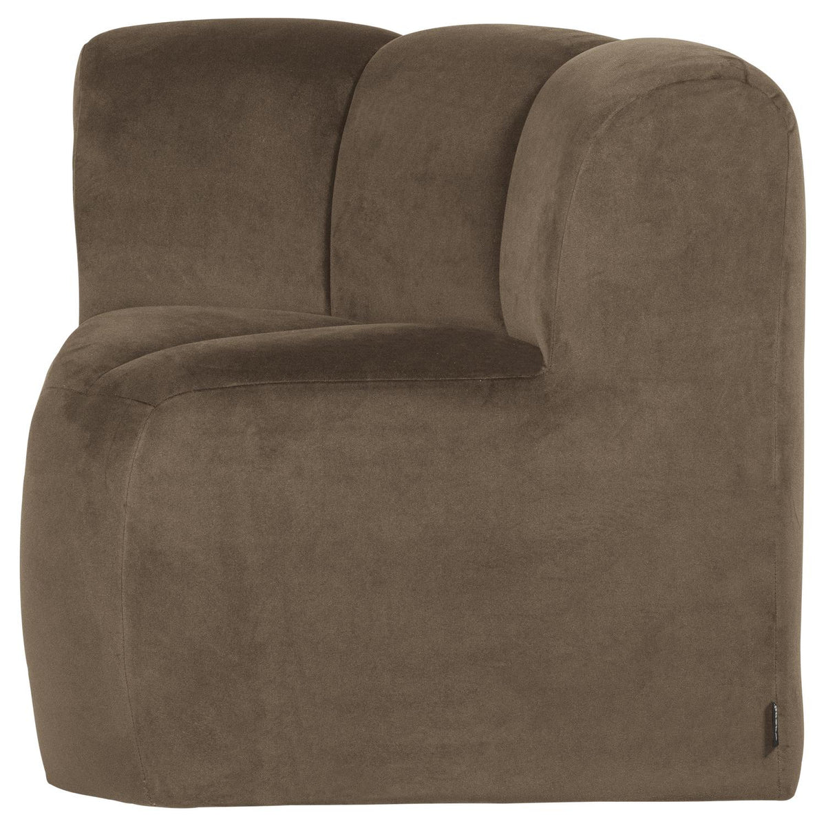 WOOOD Mojo eetbank hoek met rugleuning velvet Taupe