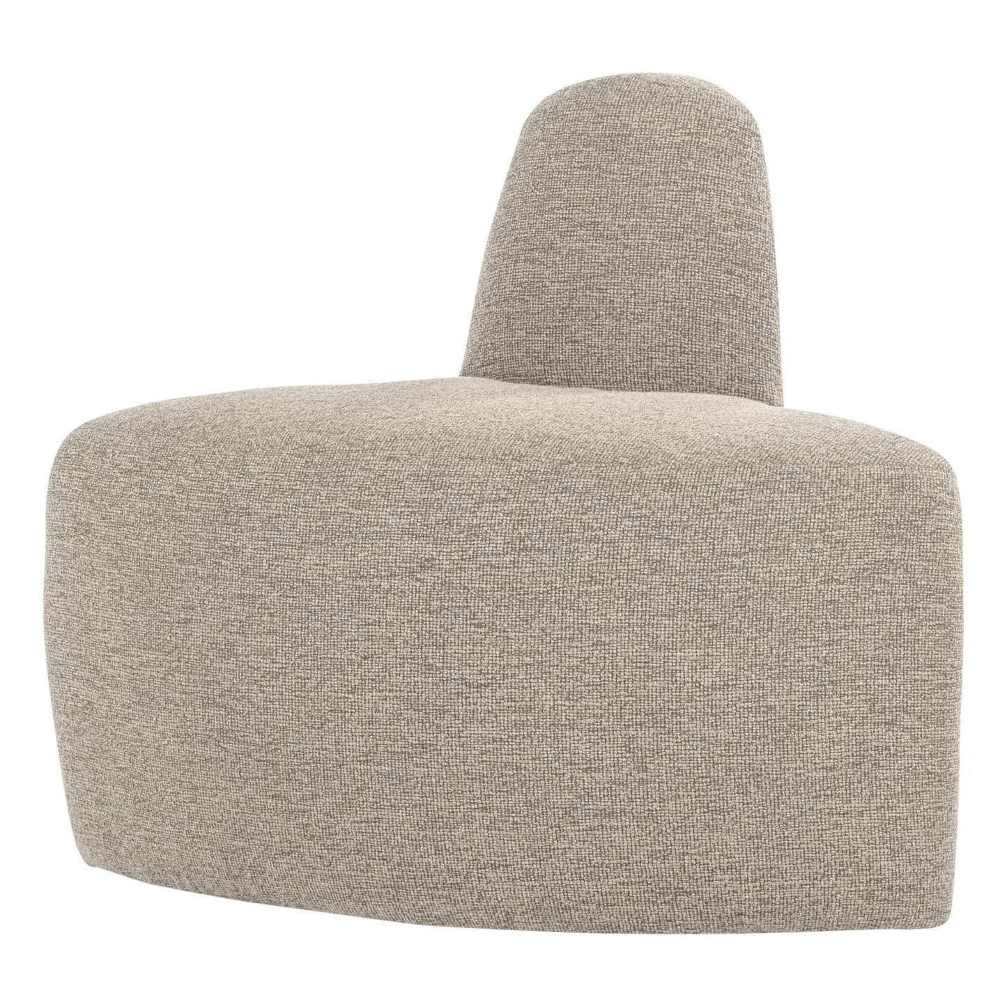 WOOOD Mojo Base eetbank hoek rond rugleuning bouclé Beige