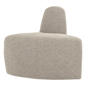 WOOOD Mojo Base eetbank hoek rond rugleuning bouclé Beige