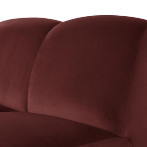 WOOOD Mojo 1-zits bank arm links velvet Kastanjebruin