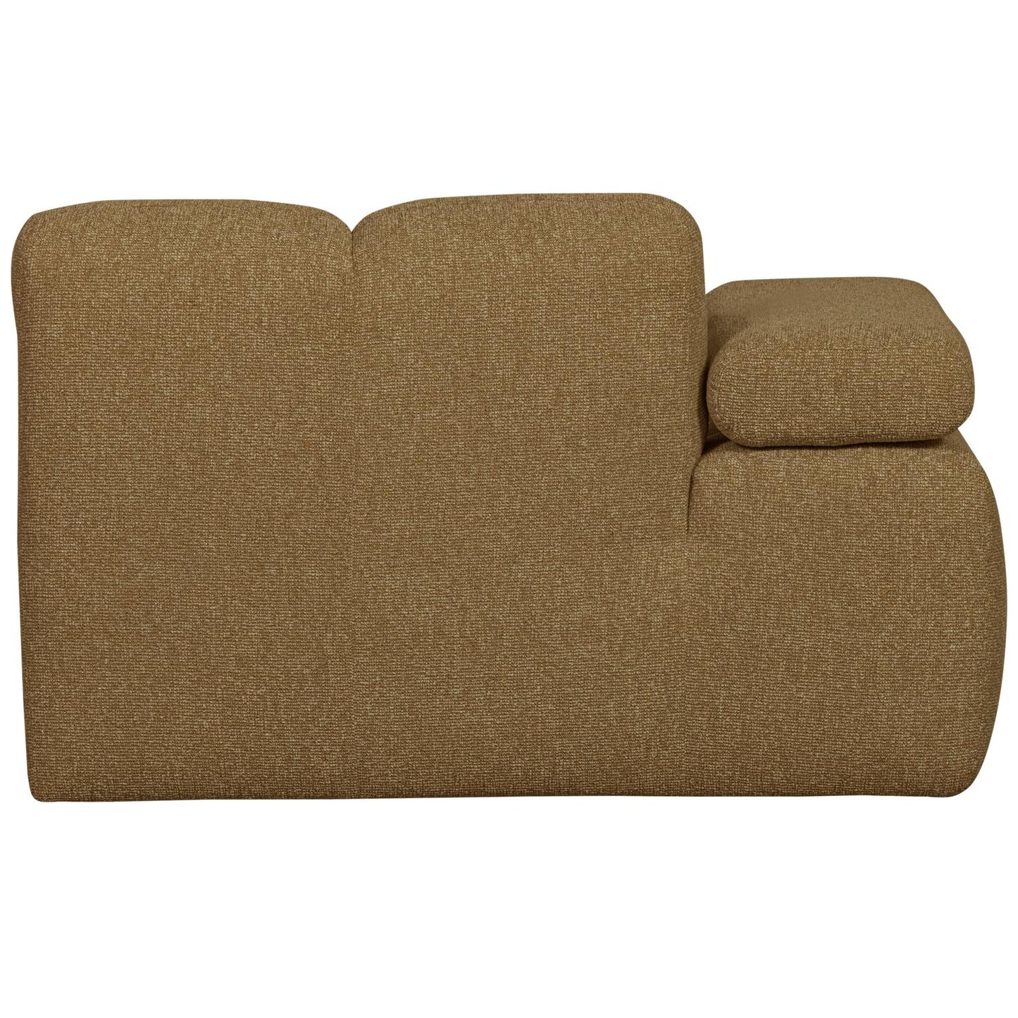 WOOOD Mojo chaise longue bank arm links bouclé Geel/Bruin Melange