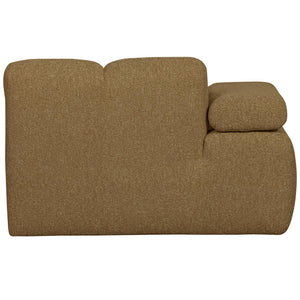 WOOOD Mojo chaise longue bank arm links bouclé Geel/Bruin Melange