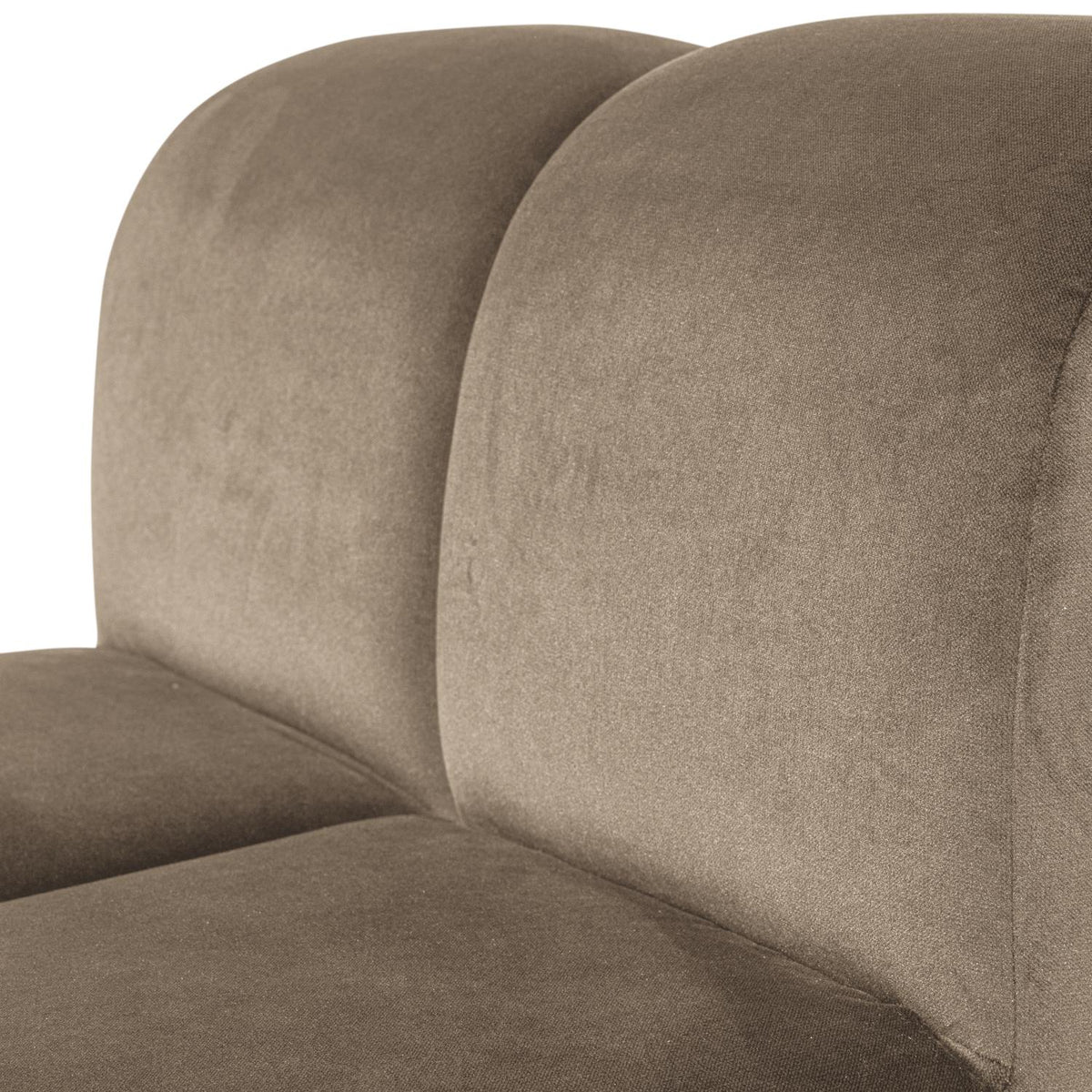 WOOOD Mojo eetkamerbank 84 cm met rugleuning velvet Khaki