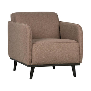 WOOOD Statement fauteuil met arm Bouclé Nougat