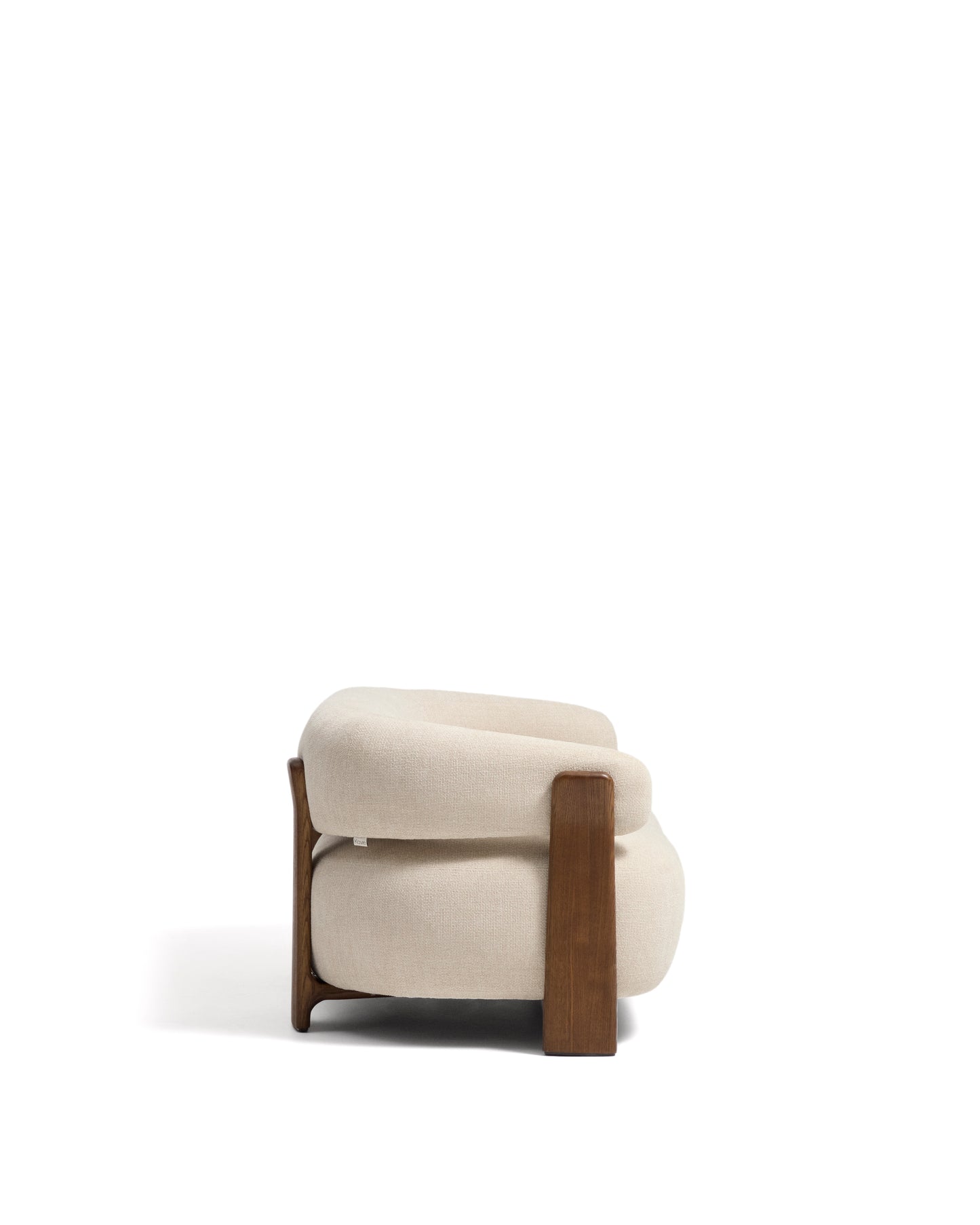 Kave Home Granite 2-zitsbank chenille Beige/walnoot