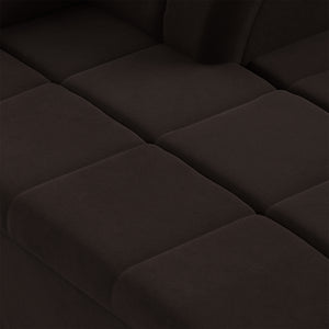 HKliving Wave bank right divan Royal Velvet Espresso