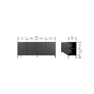 WOOOD New Gravure dressoir Espresso