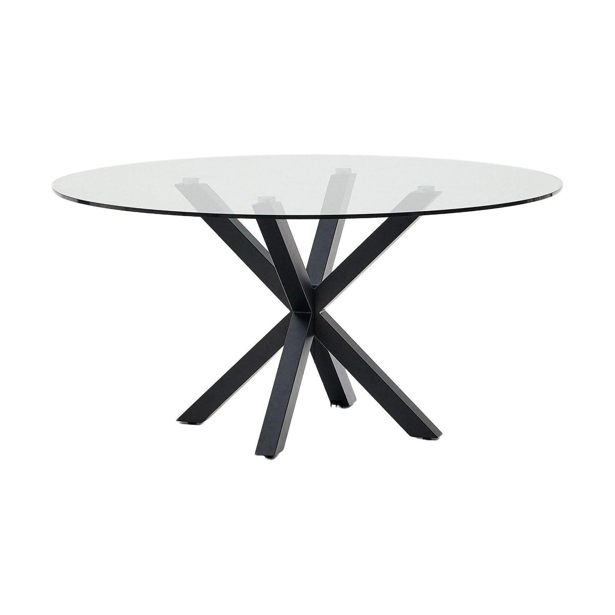 Kave Home Argo eettafel rond Ø150 cm Clear/Brown