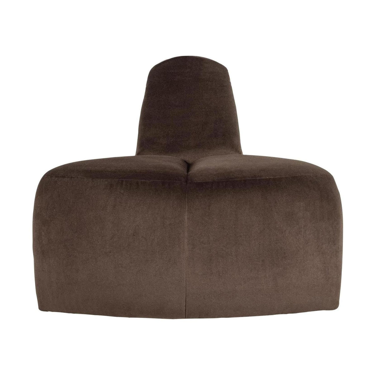 WOOOD Mojo eetbank hoek rond rugleuning velvet Bruin