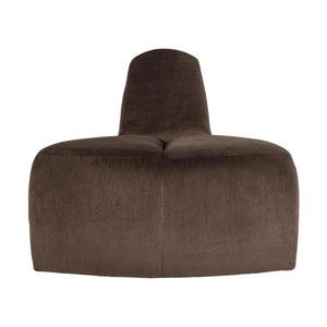 WOOOD Mojo eetbank hoek rond rugleuning velvet Bruin