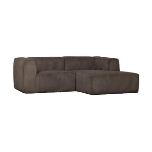 WOOOD Bean chaise longue bank rechts Ribstof Mud